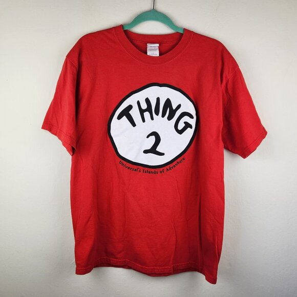 Universal Studios Dr. Seuss Thing 2 Short Sleeve T-Shirt Unisex Adult L - Picture 1 of 7